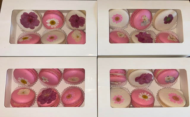Edible Flower Macarons Dozen